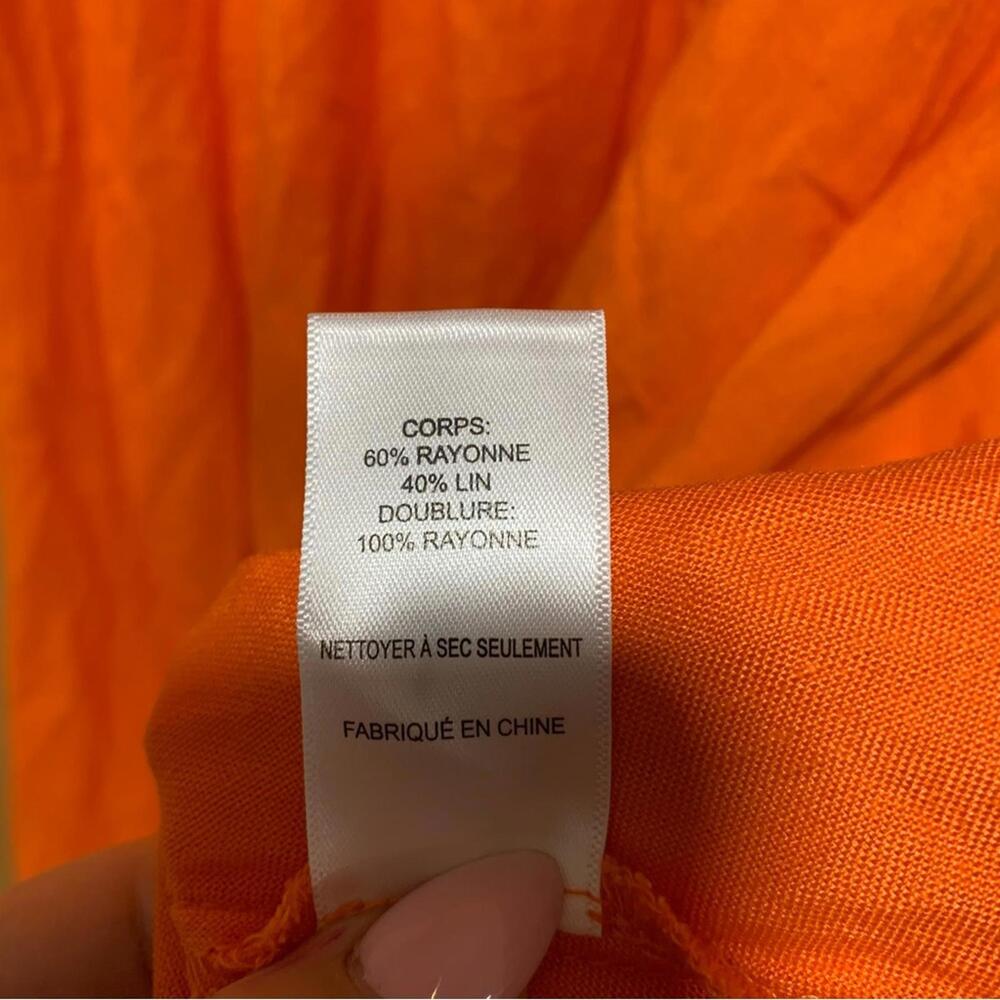 ASTR The Label Orange Off The Shoulder Midi A-Line Dress - Size Medium - Picture 7 of 8